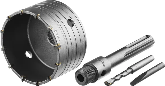 ЗУБР 100 мм, SDS - max, 12Т, коронка по бетону с державкой, Профессионал (2918-100)