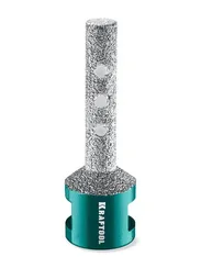 KRAFTOOL VS DIAMOND d 10 мм (М14, 50 мм), Вакуумная алмазная фреза пальчиковая с конусом (29811-10)