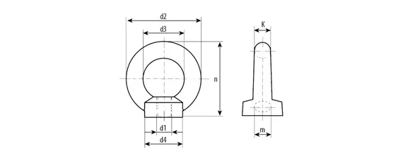 ЗУБР DIN 582, М20, 4 шт, кованая рым-гайка, Профессионал (4-304325-20)