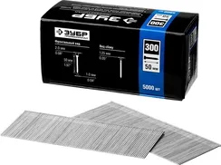 ЗУБР гвозди тип 300 (47/J/F), 50 мм, калибр 18GA. 5000 шт. Профессионал (31830-50)