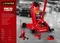 STAYER F-35 RED FORCE, 3.5 т, 145 - 500 мм, подкатной домкрат с быстрым и высоким подъемом для СТО, Professional (43155-3.5)