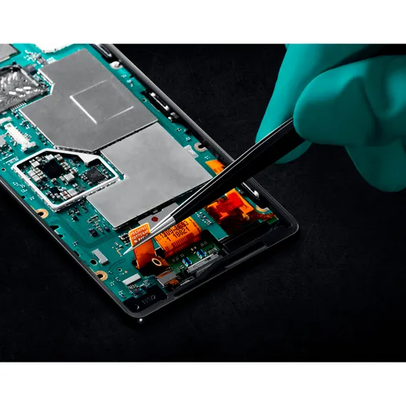 KRAFTOOL прямой 135 мм, Антистатический антимагнитный прецизионный пинцет (222125)