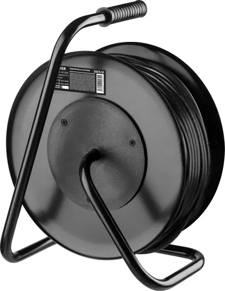 STAYER RX-325, КГ, 3 х 2.5 мм2, 50 м, 4000 Вт, IP44, силовой удлинитель на стальной катушке (55076-50)