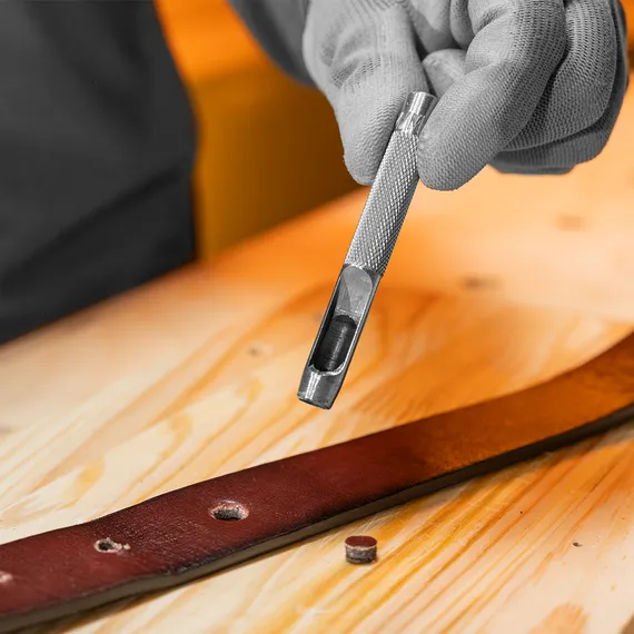 Набор пробойников для кожи 3 4 5 6 7 8 9 10 12 14 16 19 мм, 12 шт, чехол Сибртех