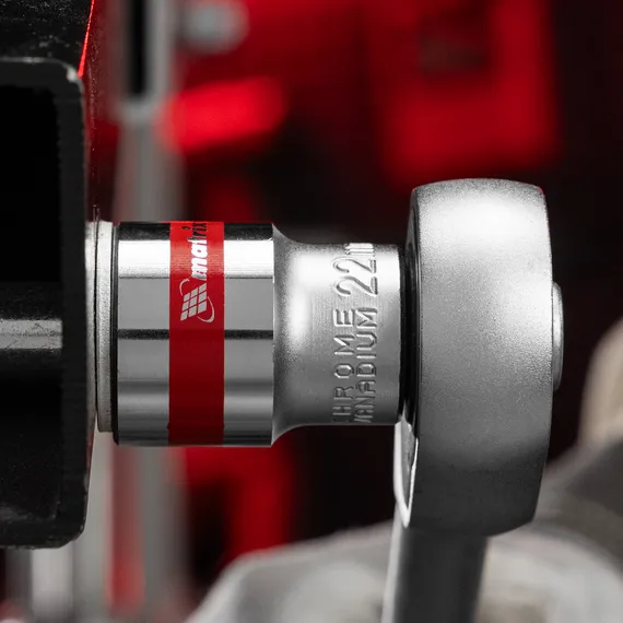 Головка торцевая, 22 мм, шестигранная, CrV, под квадрат 1/2, хромированная Matrix