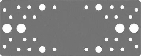 ЗУБР КП-2.0, 200 x 80 x 2 мм, цинк, крепежная пластина (310236-200-80)