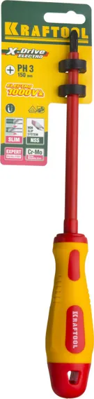 KRAFTOOL PH3 х 150 мм, высоковольтная отвертка (250084-3-150)