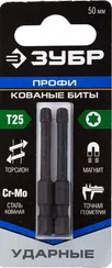 ЗУБР TX 25, 50 мм, 2 шт, ударные биты, Профессионал (26025-25-50-S2)