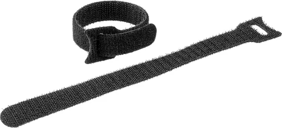ЗУБР ВЕЛЬКРО, 16 x 210 мм, нейлон РА66, 10 шт, черные, кабельные стяжки-липучки, Профессионал (30932-10)