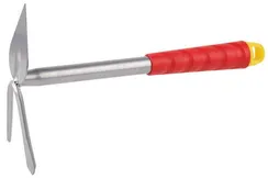 GRINDA 310 мм, 2 зубца, сердцевидное лезвие, стальная, коннекторная система, садовая мотыжка (8-421437)