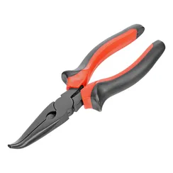 Длинногубцы изогнутые Black Nickel, 180 мм, двухкомпонентные рукоятки Matrix