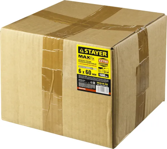 STAYER 6 х 60 мм, потайной бортик, 1500 шт, дюбель-гвоздь (30640-06-060)