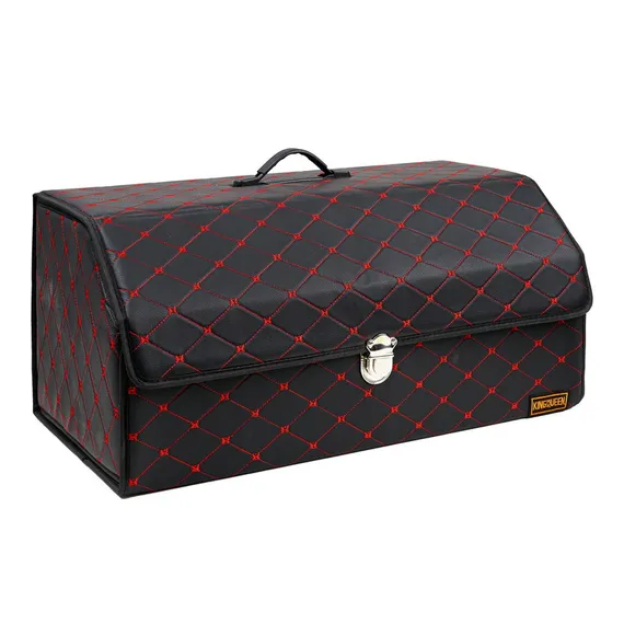 Кофр (органайзер) в багажник, размер L, Черный-красный TR-L-BR