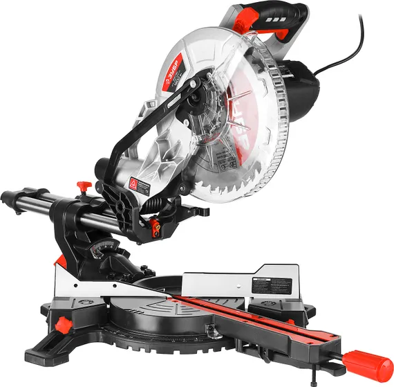 Пила торцовочная с протяжкой d 255 х 30 мм 1800 Вт ЗУБР (ЗПТ-255-1800 ПЛ)