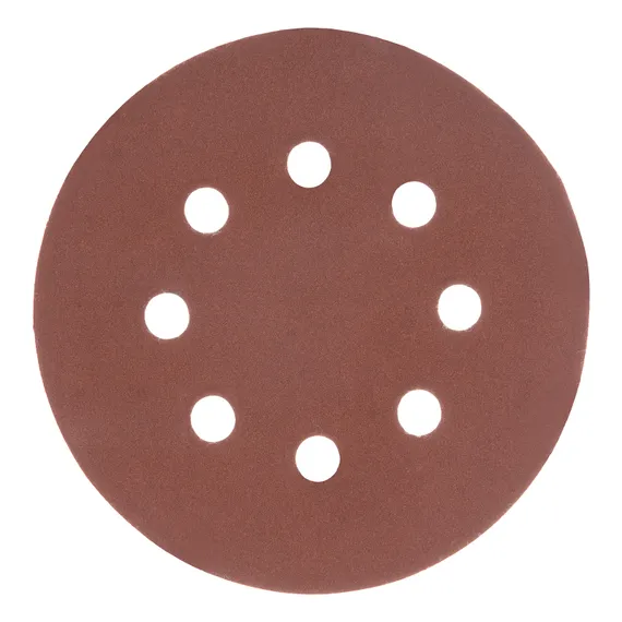 Круг абразивный на ворсовой подложке под "липучку", перфорированный, P 600, 125 мм, 5 шт Matrix