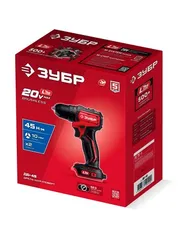 Бесщеточная дрель-шуруповерт, ЗУБР 20 В, 45 Н·м, без АКБ (LMS),  (ДБ-45)