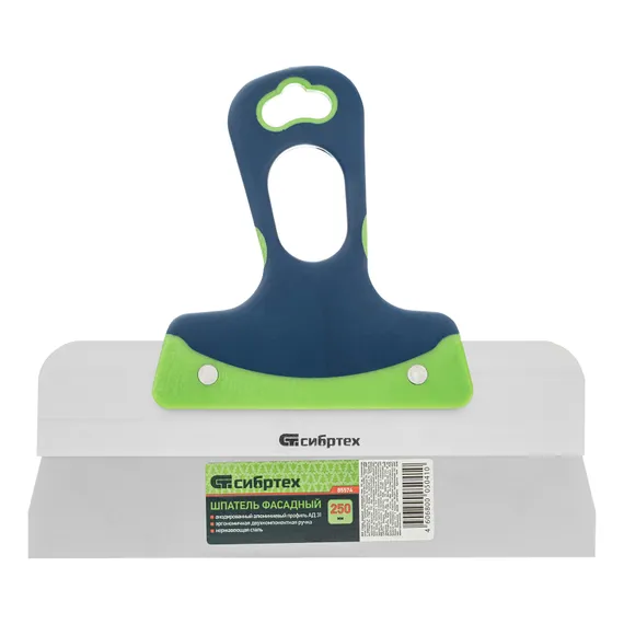 Шпатель фасадный, нержавеющая сталь, 250 мм,  двухкомпонентная ручка Сибртех