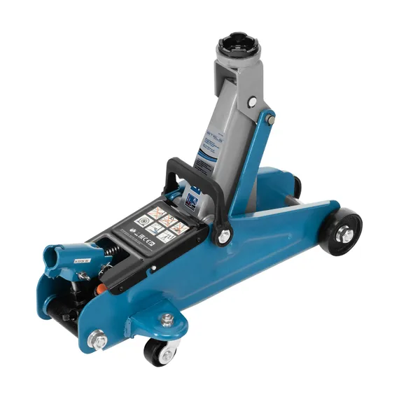 Домкрат гидравлический подкатной, 2 т, h подъема 140-340 мм Stels