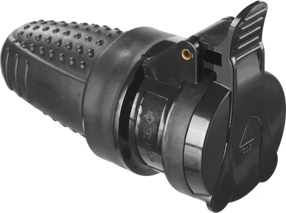 ЗУБР IP44, 16 A/220 В, обрезиненная розетка, Профессионал (55187-B)