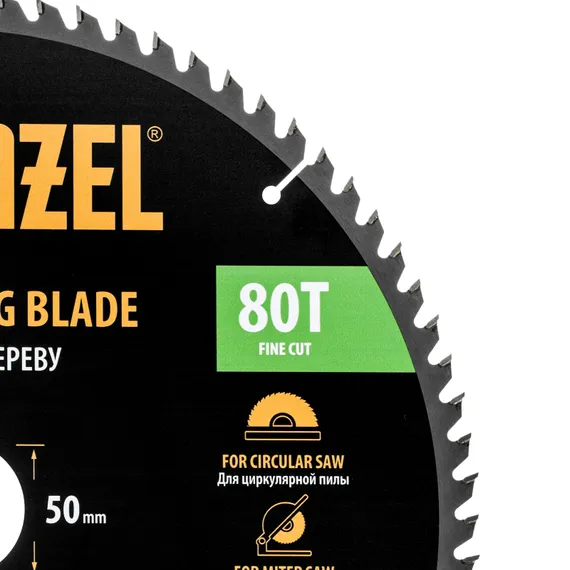 Пильный диск по дереву ф400 х 50 мм, 80 зубьев Denzel