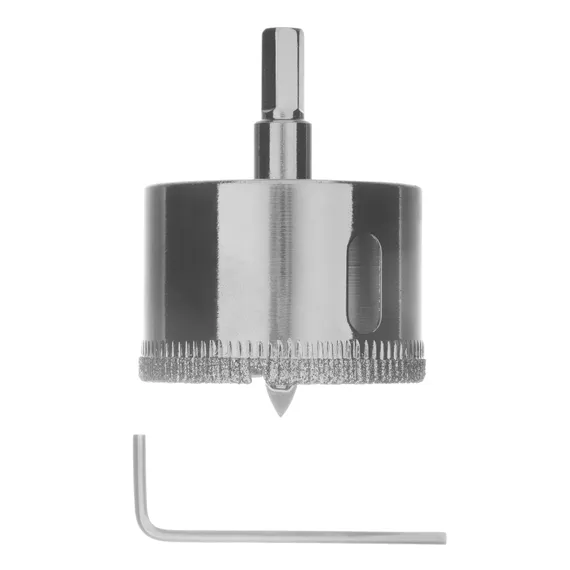 Сверло по керамической плитке и стеклу, 45 х 55 мм, шестигранный хвостовик, с центрующим сверлом Сибртех