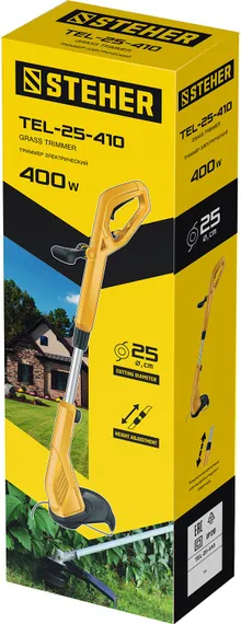 STEHER 400 Вт, ш/с 25 см, сетевой триммер (TEL-25-410)