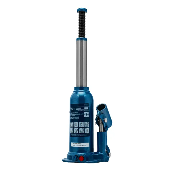 Домкрат гидравлический бутылочный, 4 т, h подъема 188-363 мм Stels
