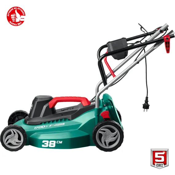 Газонокосилка электрическая ЗУБР 1700 Вт, ш/с 38 см (ГСЦ-38-1700)