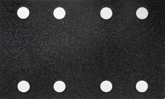 Лист шлиф. универс. URAGAN ″Оптимал. для тверд. пород дерева″ 8 отв. по линии, на липучке, для ПШМ, P80, 80х133мм, 50шт