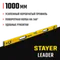 STAYER LEADER, 1000 мм, усиленный профиль, уровень с поворотным глазком (3466-100)