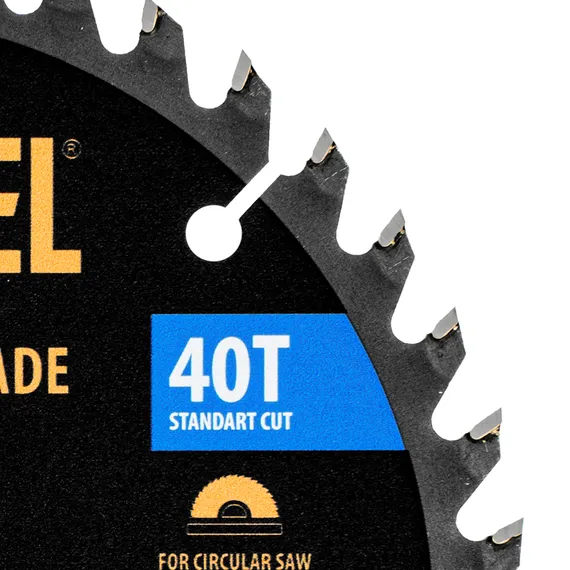 Пильный диск по дереву с гвоздями, ф165 х 20 мм, 40 зубов Denzel