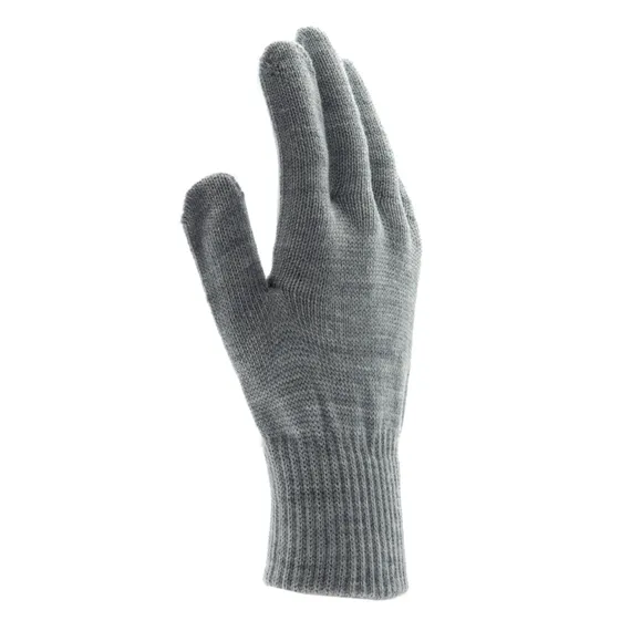 Перчатки трикотажные, акрил, серая туча, двойная манжета Сибртех
