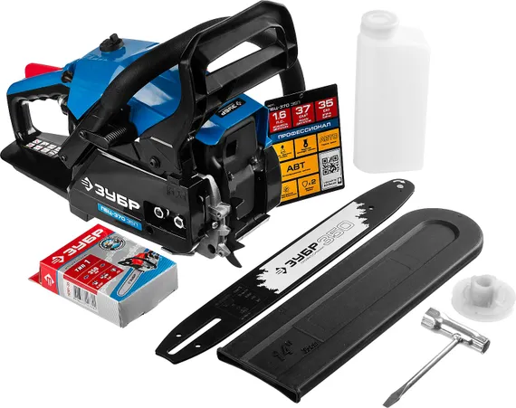 Бензопила цепная бензиновая, ЗУБР 37 см3, 35 см, Профессионал (ПБЦ-370 35П)