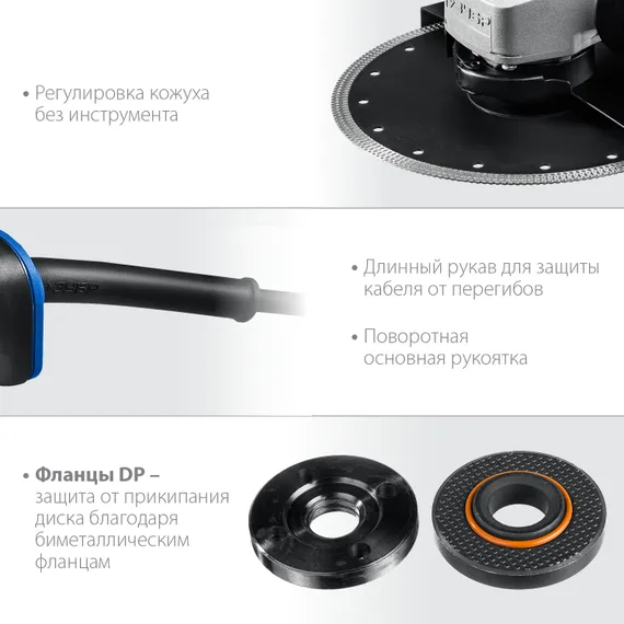 УШМ, (болгарка) электрическая, ЗУБР 2000 Вт, d230 мм, Профессионал (УШМ-П230-2000 П)