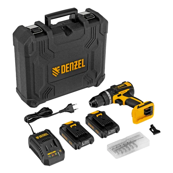 Дрель-шуруповерт аккумуляторная ударная бесщет CIDB-IB-18-02, Li-Ion, 18 В, 2 акк. Denzel