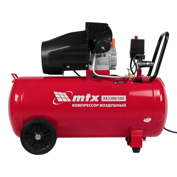 Компрессор воздушный КК-2200/100, 2,2 кВт, 350 л/мин, 100 л, прямой привод, масляный MTX