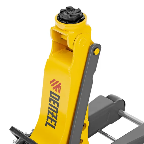 Домкрат гидравлический подкатной с фиксатором, 2,5 т,  85-385 мм, в пласт. кейсе Denzel
