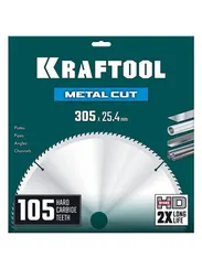 KRAFTOOL Metal Cut 305 х 25.4 мм, 105Т, диск пильный по металлу и стали (36954-305-25.4-105)