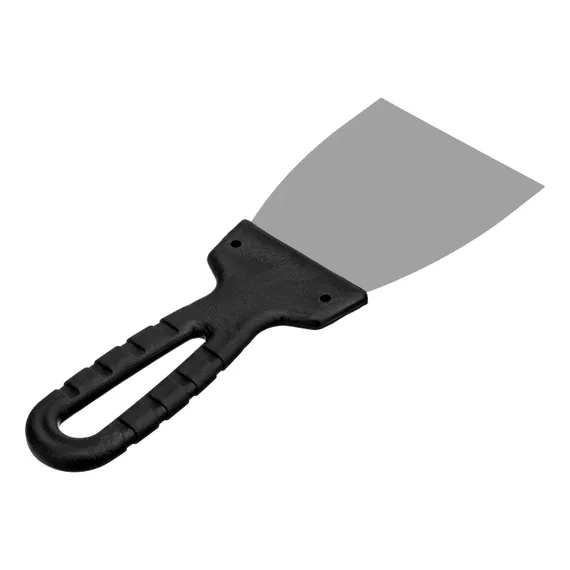 Шпательная лопатка из нержавеющей стали, 80 мм, пластмассовая ручка Сибртех