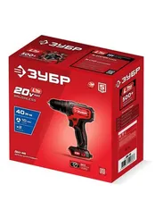 Дрель-шуруповерт, ЗУБР 20 В, 40 Н·м, без АКБ (LMS), (ДШ-40)