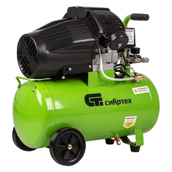 Компрессор воздушный КК-2200/50, 2.2 кВт, 350 л/мин, 50 л, прямой привод, масляный Сибртех