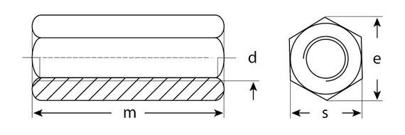 ЗУБР DIN 6334, M10, цинк, 5 кг, переходная гайка (303750-10)
