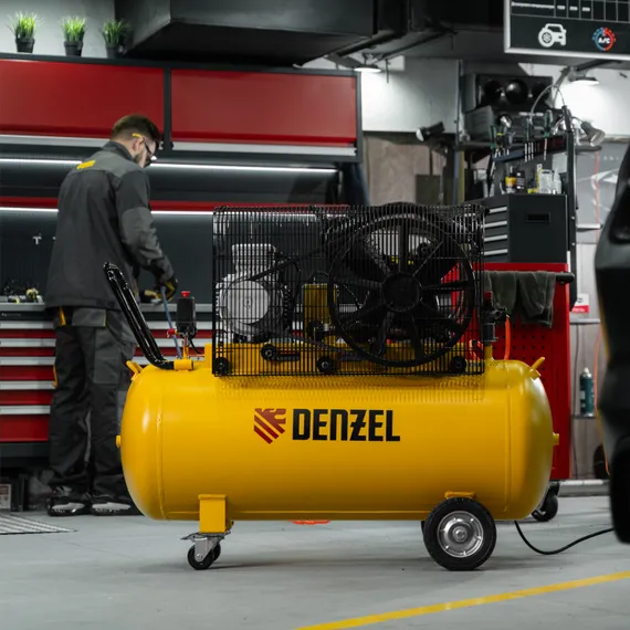 Компрессор воздушный рем. привод BCV 5500-T/200, 5,5 кВт, 200 литров, 850 л/мин Denzel