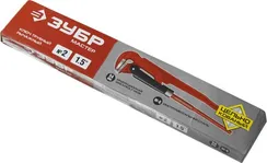 ЗУБР №2, 1.5″, 440 мм, трубный ключ с прямыми губками (27314-2)