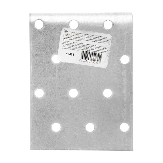 Крепежный уголок равносторонний 2 мм, KUR 80 х 80 х 60 мм Сибртех