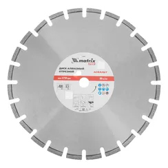 Диск алмазный 400 х 25.4 мм, "Асфальт", сухой/мокрый рез, Pro Matrix