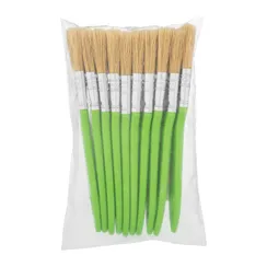 Кисть флейцевая, 25*8, натуральная щетина, пластиковая ручка, 10шт Сибртех