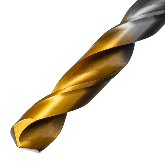 Сверло спиральное по металлу 11 х 195 мм, Р6М5, Golden Tip, удлиненное Denzel