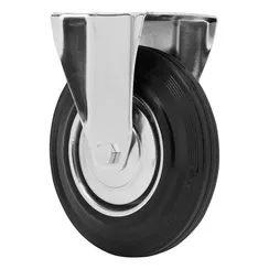 Колесо неповоротное D 200 мм, крепление  платформенное Сибртех