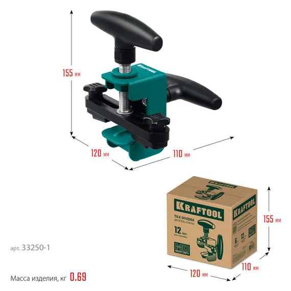KRAFTOOL усиленный разделитель плитки (33250-1)